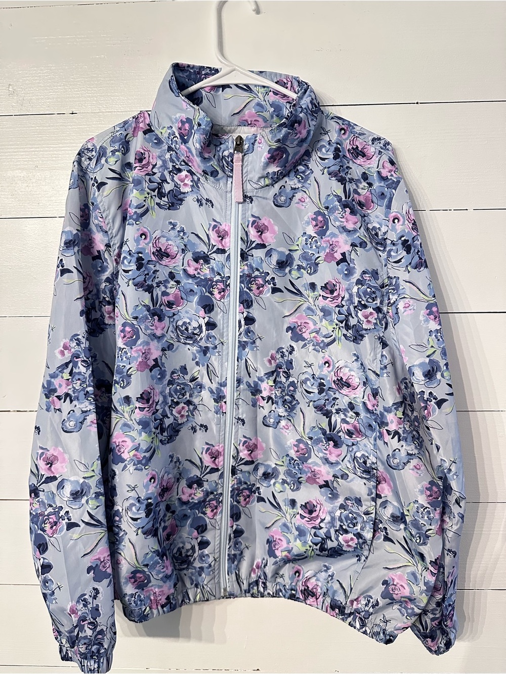 Vera Bradley Light Blue Floral Rain Jacket